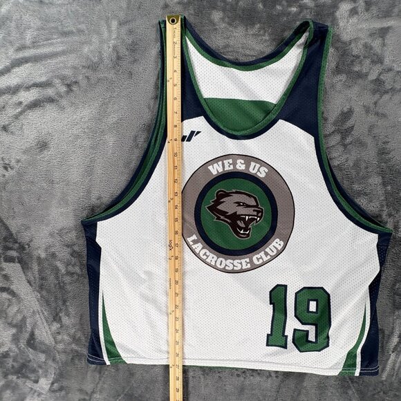 We & Us Lacrosse Club Jersey Reversible Player Issued Game #19 Men L/XL Team - Picture 8 of 9